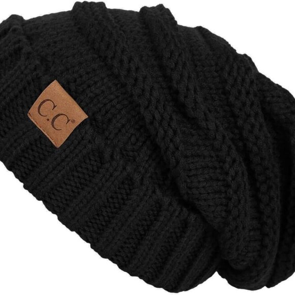 Other - Trendy Warm Chunky Cable Knit Slouchy Beanie